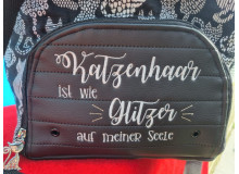 Stickserie - Spruch "Katzenhaar ist wie Glitzer auf meiner Seele"